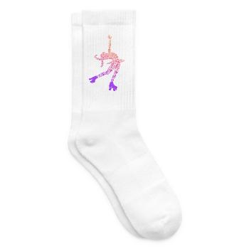 Rollschuh Kinder Roller Skates Rollschuhe Mädchen - Tennissocken - Weiß - Rechts