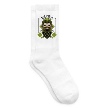 Beer'd Beer Brew Beard Pun Brewer Gift - Tennis socks - white - Right