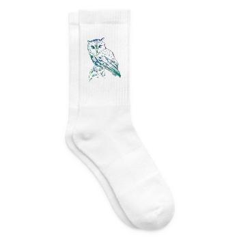 Eule - Tennissocken - Weiß - Rechts