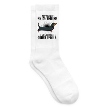 Dackel - Tennissocken - Weiß - Rechts