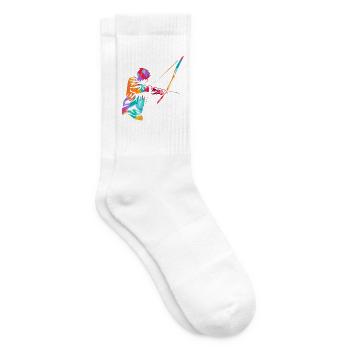 Zielsichere Bogenschützin Turnier - Tennissocken - Weiß - Rechts