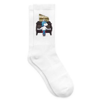 Einhorn Orgel - Tennissocken - Weiß - Rechts