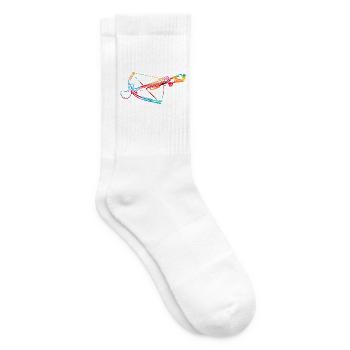 Wuchtige Armbrust Mittelaltermarkt - Tennissocken - Weiß - Rechts
