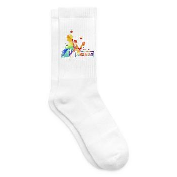 Flotter Jongleur Zirkusauftritt - Tennissocken - Weiß - Rechts