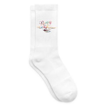 Übermütige Rudercrew Schlagmann - Tennissocken - Weiß - Rechts
