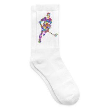 Floorball Farbklecks Floorballer Jungen Unihockey - Tennissocken - Weiß - Rechts