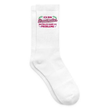 Brautmutter Brautmama Spruch Mutter Der Braut - Tennissocken - Weiß - Rechts