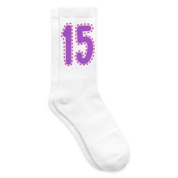 15. 15 YEARS. 15th ANNIVERSARY. 15 YEAR ANNIVERSARY. - Tennis socks - white - Right