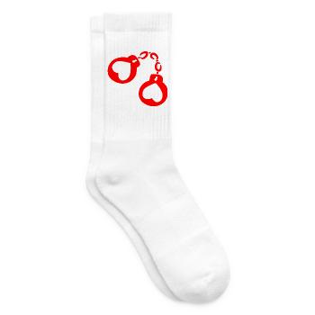 Herz Hadnschellen Kurz Design Vektor 3 - Tennissocken - Weiß - Rechts