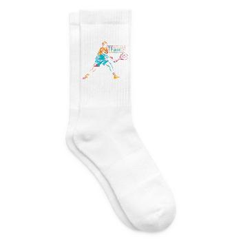 Präziser Tennis Aufschlagprofi - Tennissocken - Weiß - Rechts
