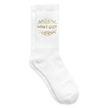 Dont Quit Gold Ornament - Tennissocken - Weiß - Rechts
