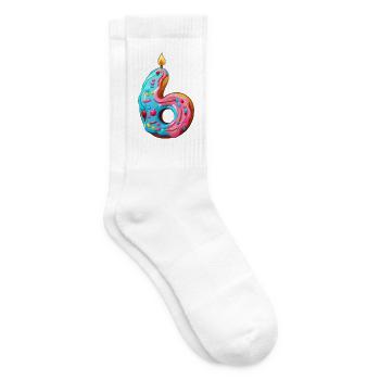 GÂTEAU NUMÉRO 6 SWEET 6E ANNIVERSAIRE - Chaussettes de tennis - blanc - Droite