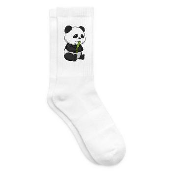 Panda Bambus Pandabär - Tennissocken - Weiß - Rechts