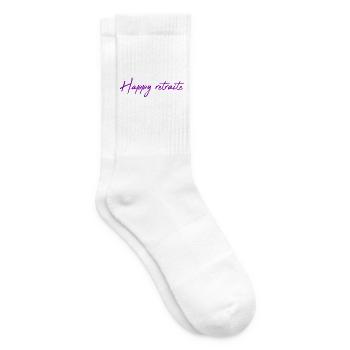RETRAITE. RETRAITE. RETRAITEE. BONNE RETRAITE - Chaussettes de tennis - blanc - Droite