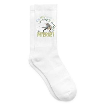 I’m older than the Internet + Dinosaurier - Tennissocken - Weiß - Rechts