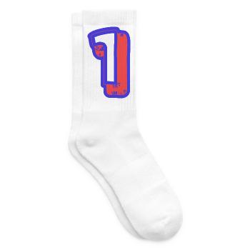 1. 1 JAHR. 1. JAHRESTAG. 1 JAHR GEBURTSTAG - Tennissocken - Weiß - Rechts