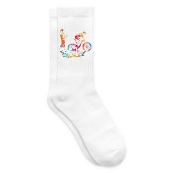 Flotter Triathlon Schwimmstrecke - Tennissocken - Weiß - Rechts