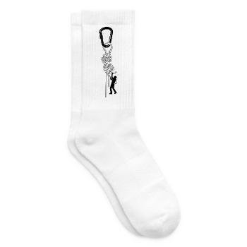 climbing, bouldering, rock climbing, mountains, mountaineering - Tennis socks - white - Right