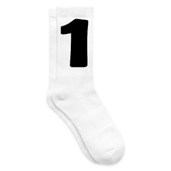 1. 1 JAHR. 1. JAHRESTAG. 1 JAHR GEBURTSTAG - Tennissocken - Weiß - Rechts