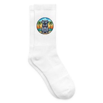 Neapolitan Mastiff Dog Breed Cartoon Sunglasses - Tennis socks - white - Right