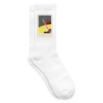Ass der Stäbe Tarotkarte Schamane Wahrsagerei - Tennissocken - Weiß - Rechts