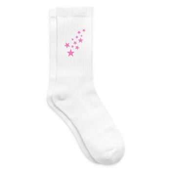 Stern Sternchen Muster Symbol Rosa - Tennissocken - Weiß - Rechts