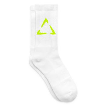 Symbol Dreieck Bürste Design Neu Gelb - Tennissocken - Weiß - Rechts