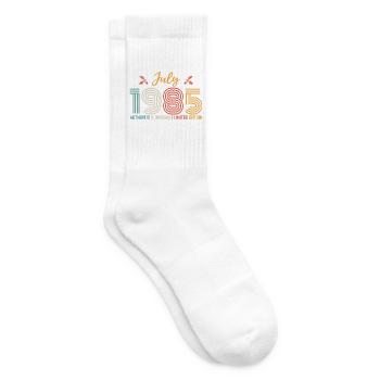 Juli 1985 Geburtstag Juli 1985 Juli - Tennissocken - Weiß - Rechts