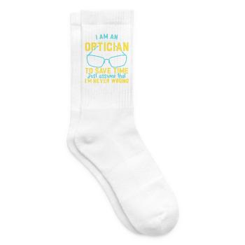 Ich bin ein Optiker Brillenflüsterer Optometrie - Tennissocken - Weiß - Rechts