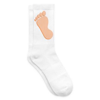 Fuß Füße Fußpflege Podologie Geschenk Geschenkidee - Tennissocken - Weiß - Rechts