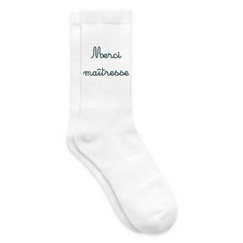 GELIEBTE. MEISTER. VIELEN DANK. DANKE, HERRIN. MEISTER - Tennissocken - Weiß - Rechts