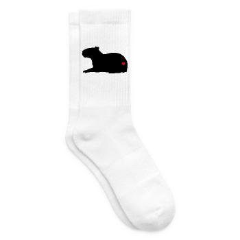 Love Capybara - Tennissocken - Weiß - Rechts