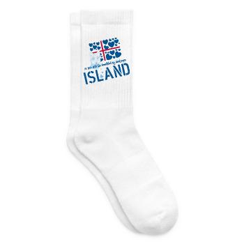 Island Polarfuchs Iceland - Tennissocken - Weiß - Rechts