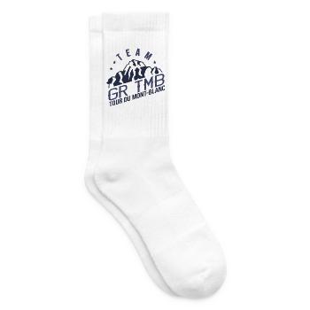 GR TMB Tour du Mont Blanc Randonnée Trek - Chaussettes de tennis - blanc - Droite