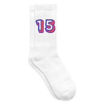 15. 15 ANS. 15e ANNIVERSAIRE. ANNIVERSAIRE 15 ANS. - Chaussettes de tennis - blanc - Droite