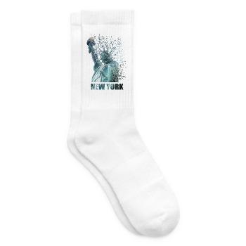 Freiheitsstatue - Tennissocken - Weiß - Rechts