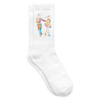 Leidenschaftlicher Cha Cha Tanzschritt - Tennissocken - Weiß - Rechts