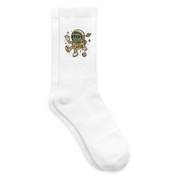 Welcome to space - Tennis socks - white - Right