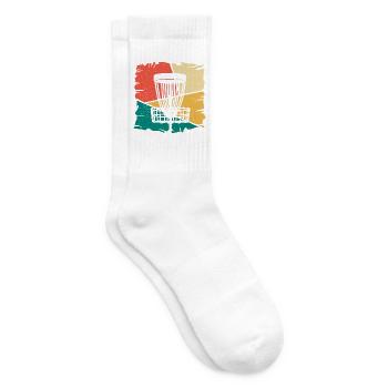 Disc Golf Spieler Discgolfer Vintage Discgolf - Tennissocken - Weiß - Rechts