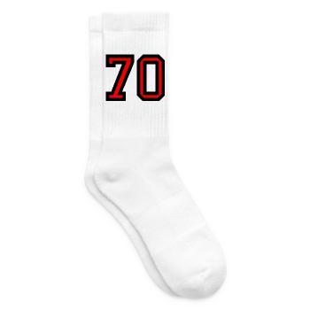 70. 70 ANS. 70e ANNIVERSAIRE. ANNIVERSAIRE 70 ANS. - Chaussettes de tennis - blanc - Droite
