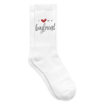 I Love My Boyfriend - Tennissocken - Weiß - Rechts