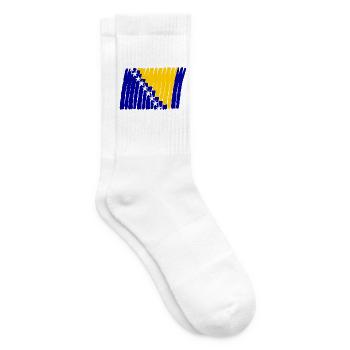 Bosnien Flag Flagge painted gemalt Star Sterne - Tennissocken - Weiß - Rechts