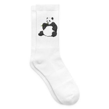 Großer Panda Süßer Pandabär Tierfreund - Tennissocken - Weiß - Rechts