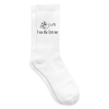 I was the first one Sperma lustig - Tennissocken - Weiß - Rechts
