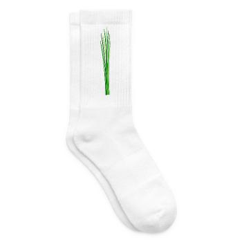 Schnittlauch Lauch Bio Kräuter - Tennissocken - Weiß - Rechts