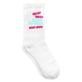 Hallo tante Deine Schwester Nervt Mich - Tennissocken - Weiß - Rechts