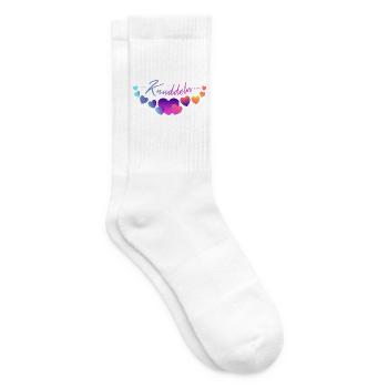 zum knuddeln kuscheln liebhaben Herzen - Tennissocken - Weiß - Rechts