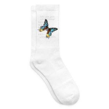 Raupe müsste man sein Spruch - Tennissocken - Weiß - Rechts