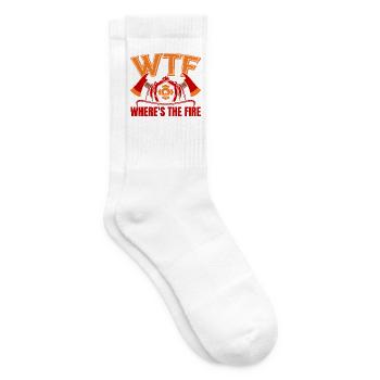 Wo ist die Feuerwehr Feuerwehrmann Feuerwehrmann F - Tennissocken - Weiß - Rechts