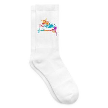 Schneidiger Agility Hundesportler - Tennissocken - Weiß - Rechts